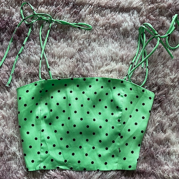 *NEW* Zara Silky Tie Shoulder Top - Picture 2 of 4